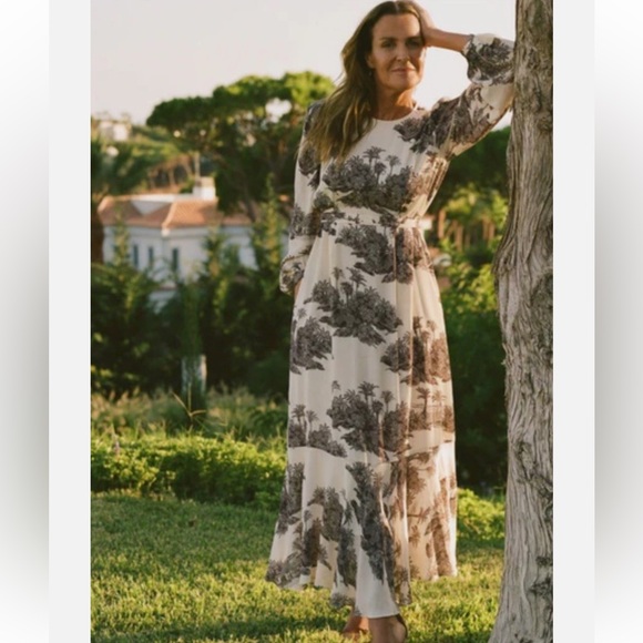 NWT TUCKERNUCK X INDIA HICKS TOILE HIBISCUS HILL DRESS Size Small - gorgeous! 🥰 - Picture 3 of 7